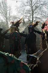 Border Morris dancers in action.